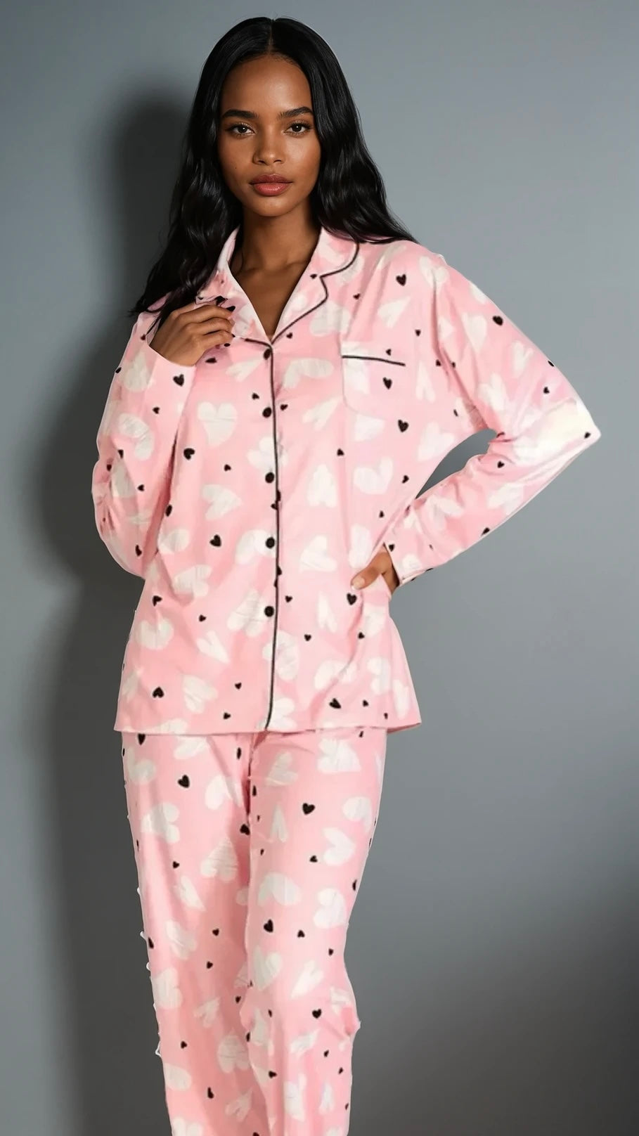 Cheetah Print Satin Pajama Set
