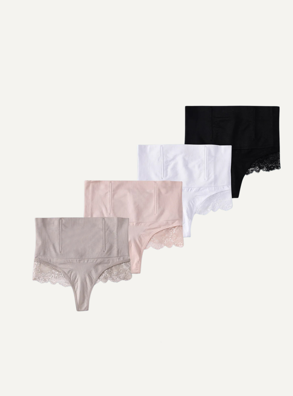 High-Waisted Lace Shaping Thong