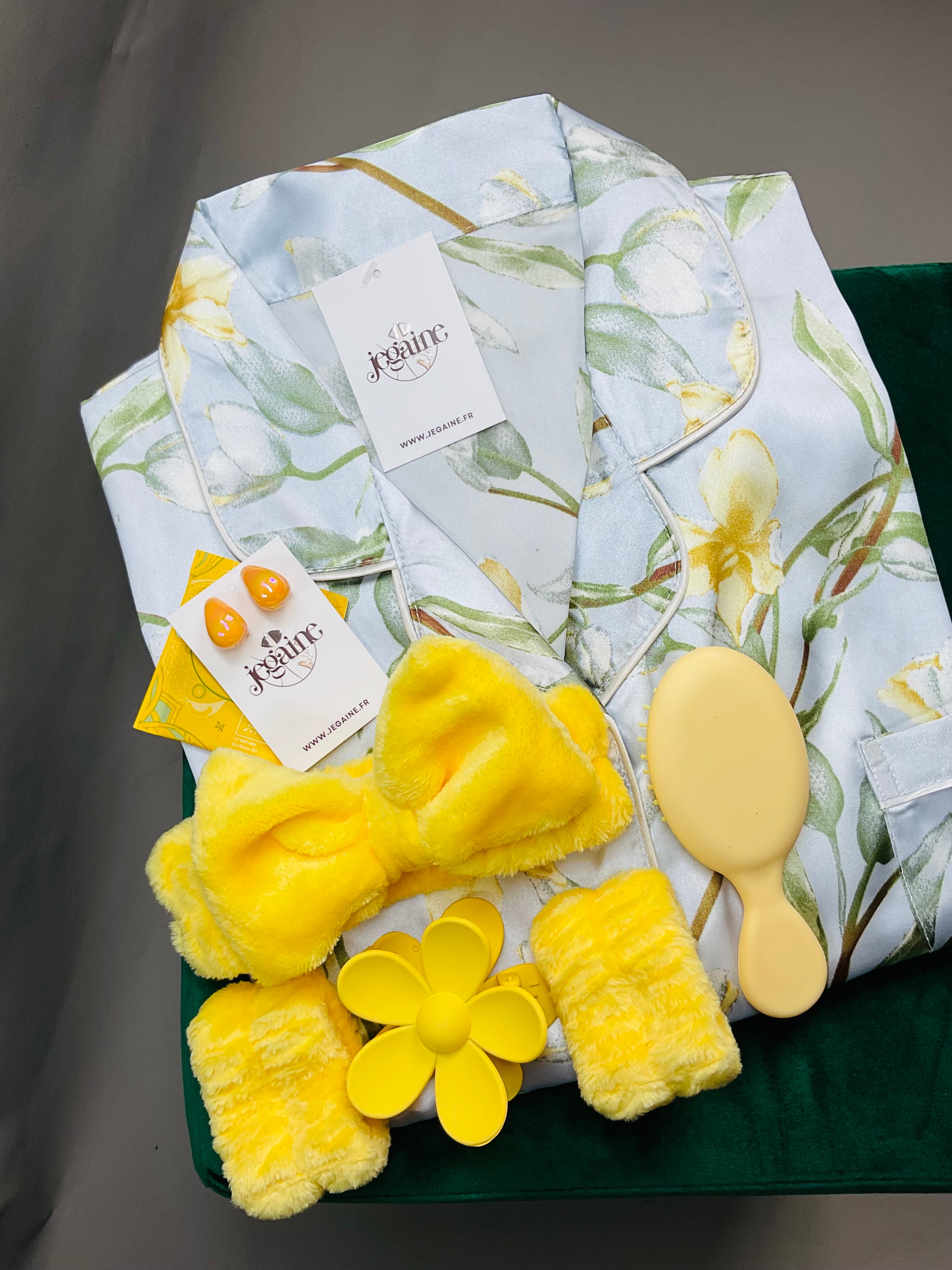 Satin-Pyjama-Set mit Gepardenmuster
