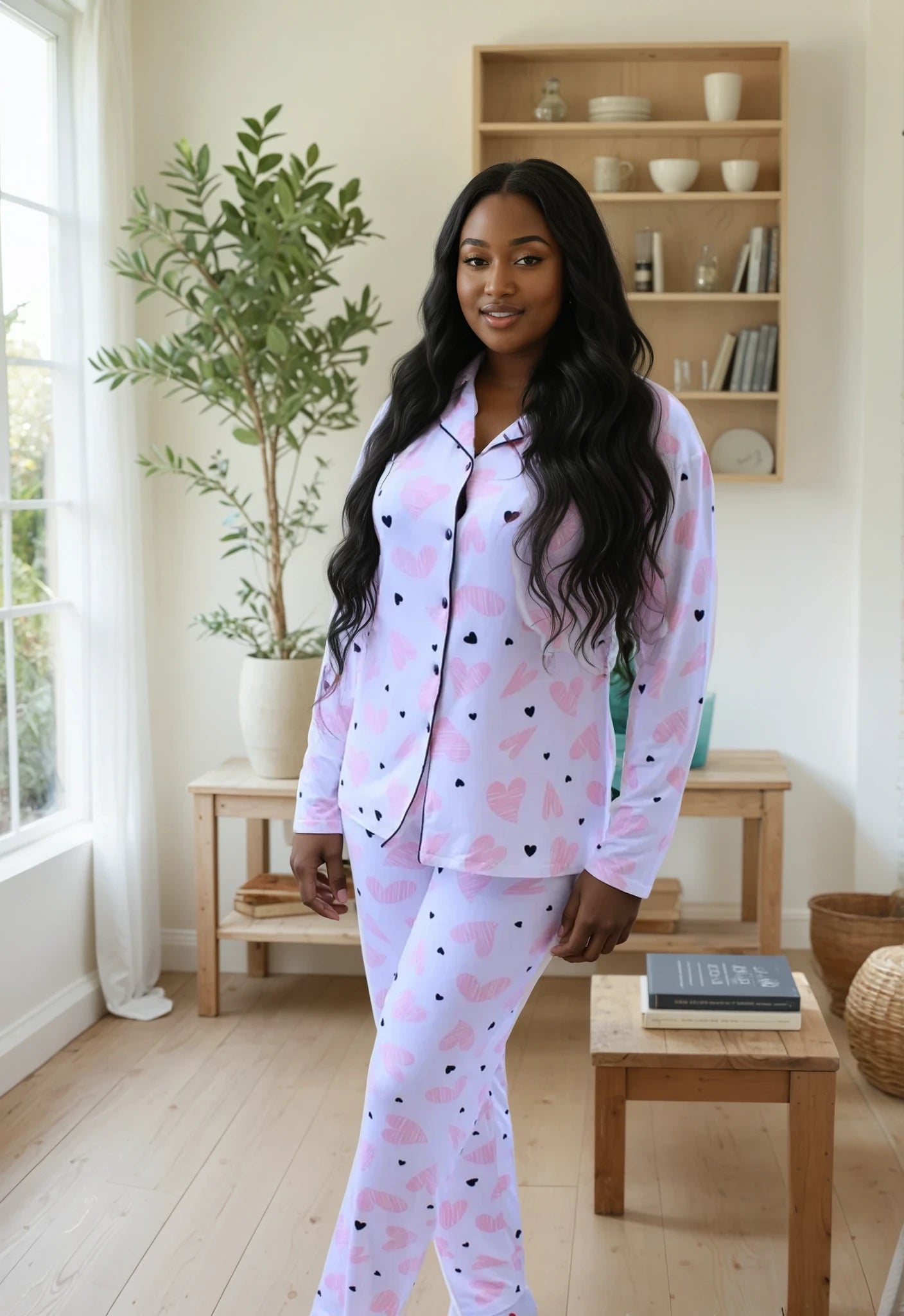 Cheetah Print Satin Pajama Set