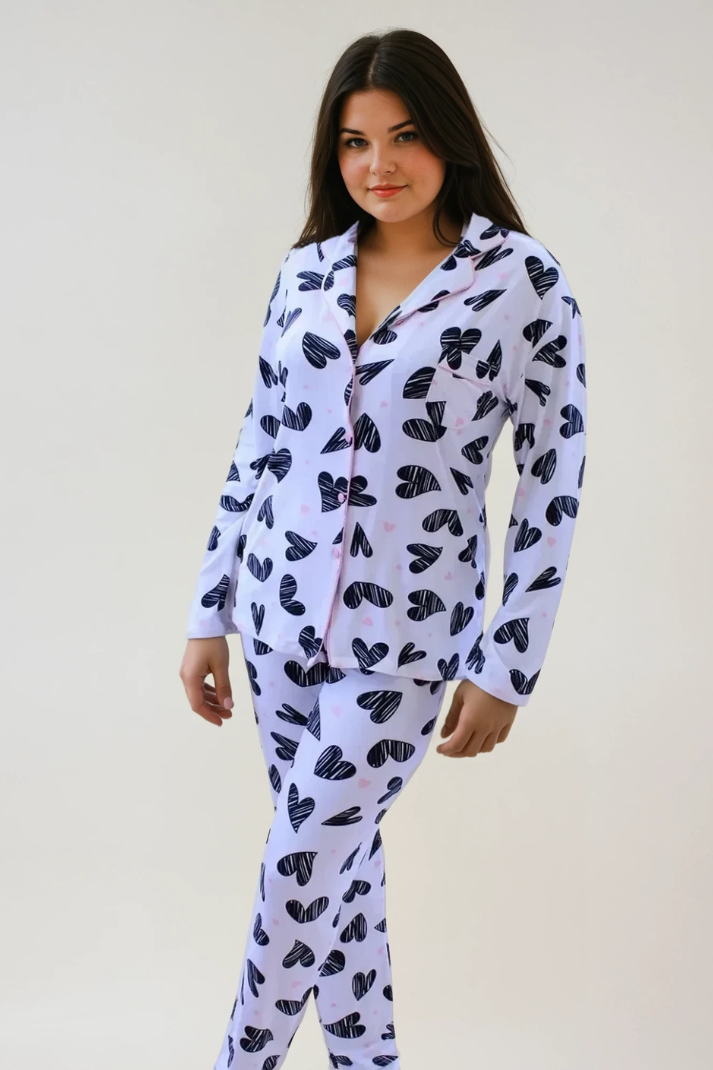 Cheetah Print Satin Pajama Set