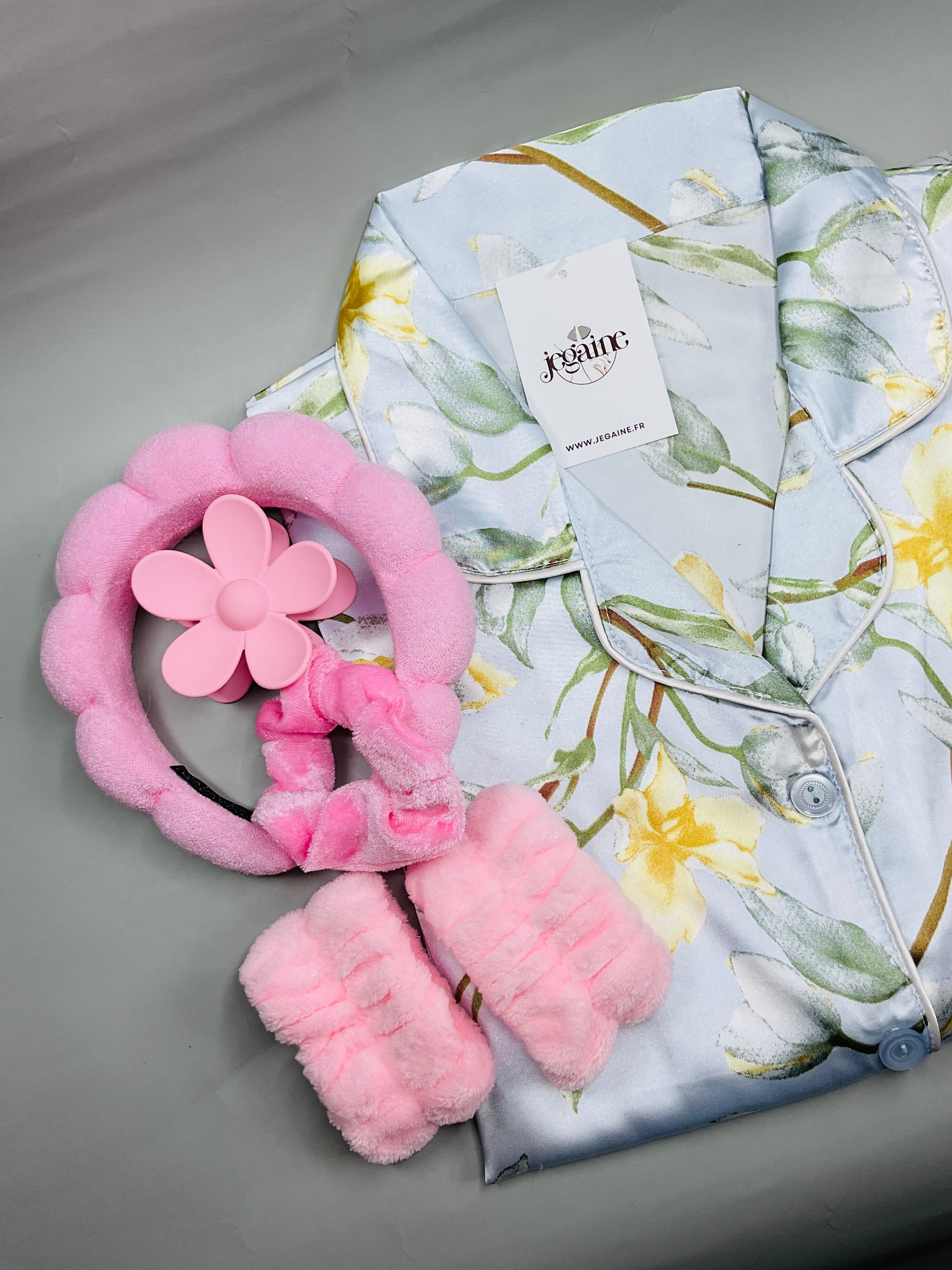 Cheetah Print Satin Pajama Set