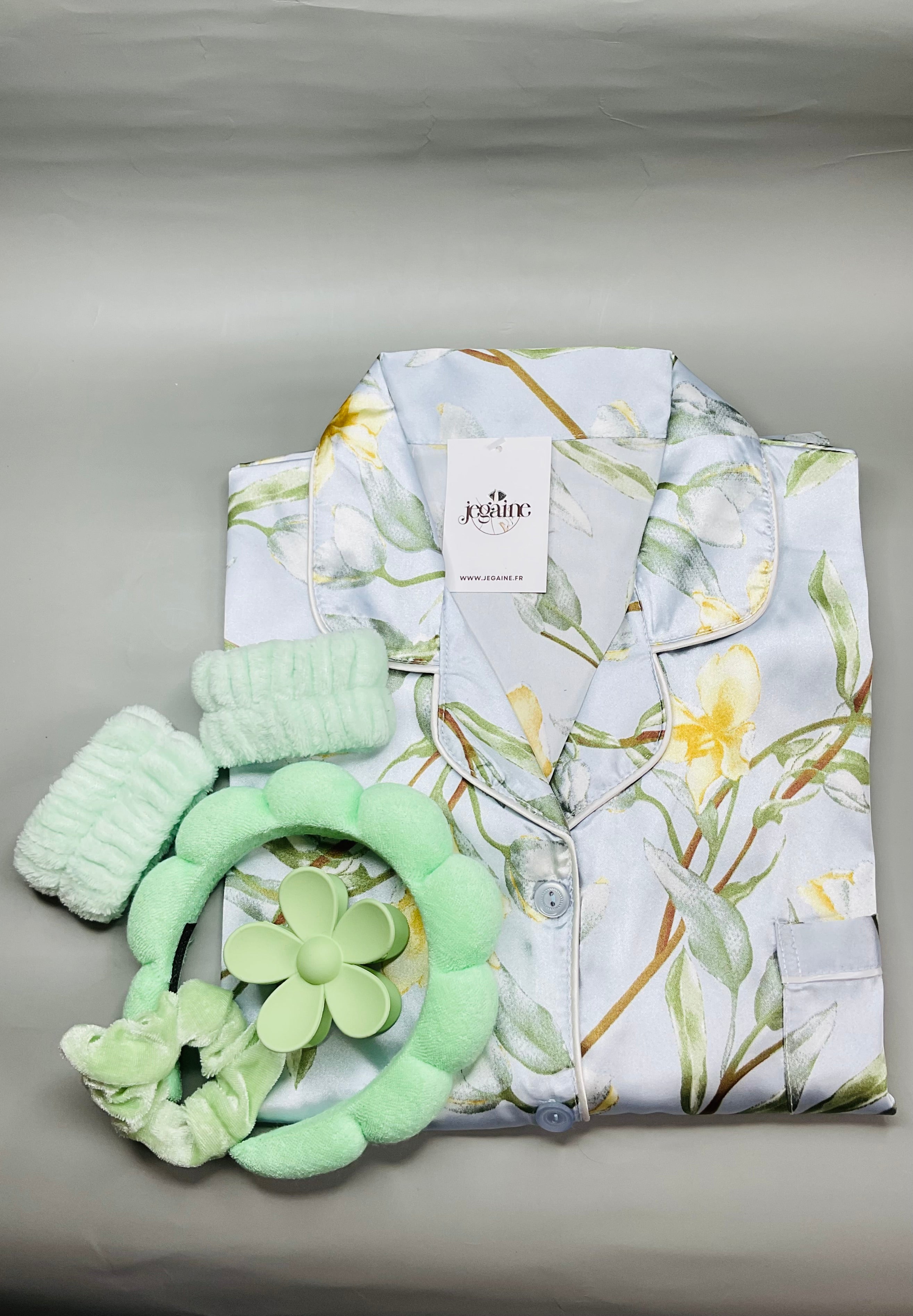 Cheetah Print Satin Pajama Set