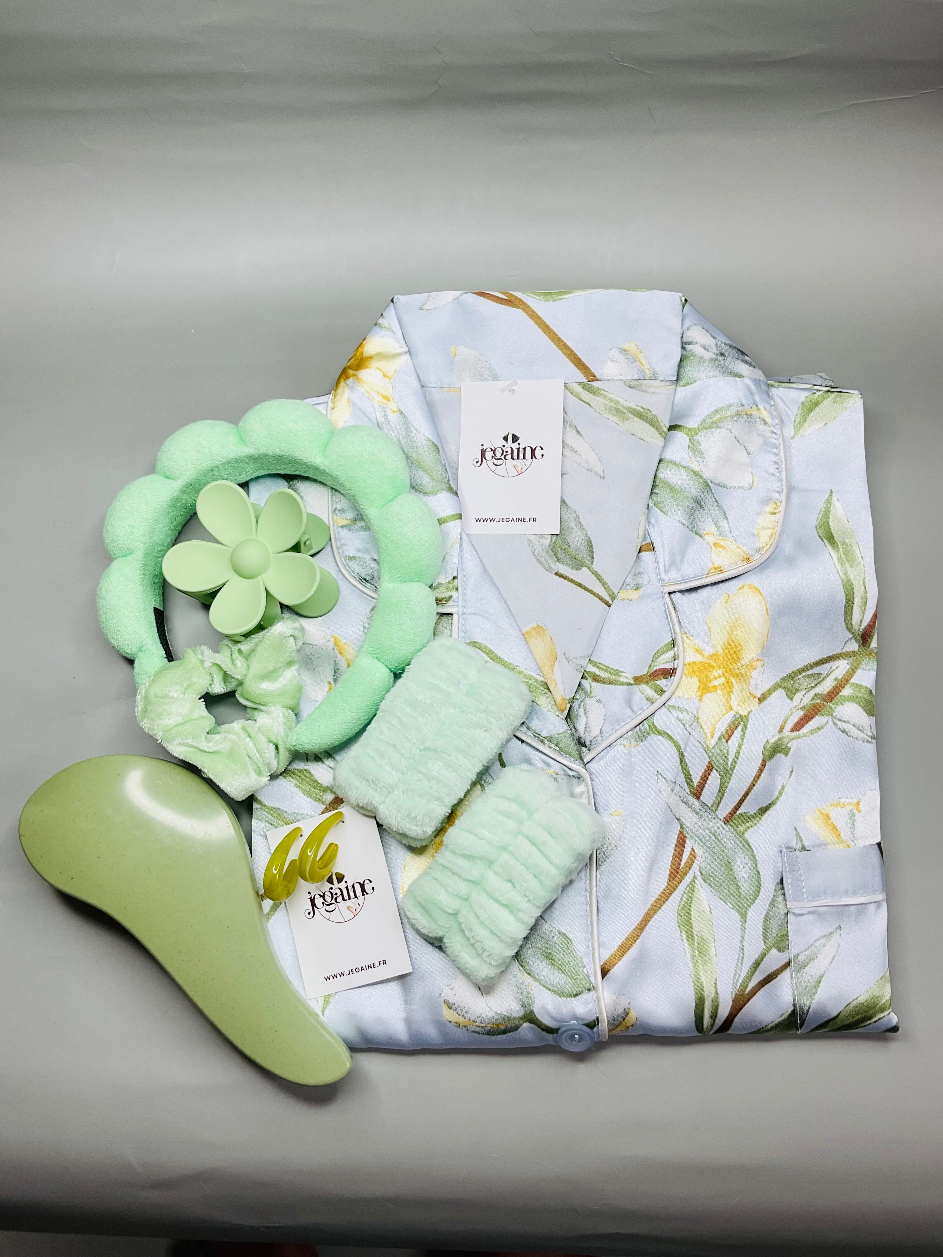 Satin-Pyjama-Set mit Gepardenmuster