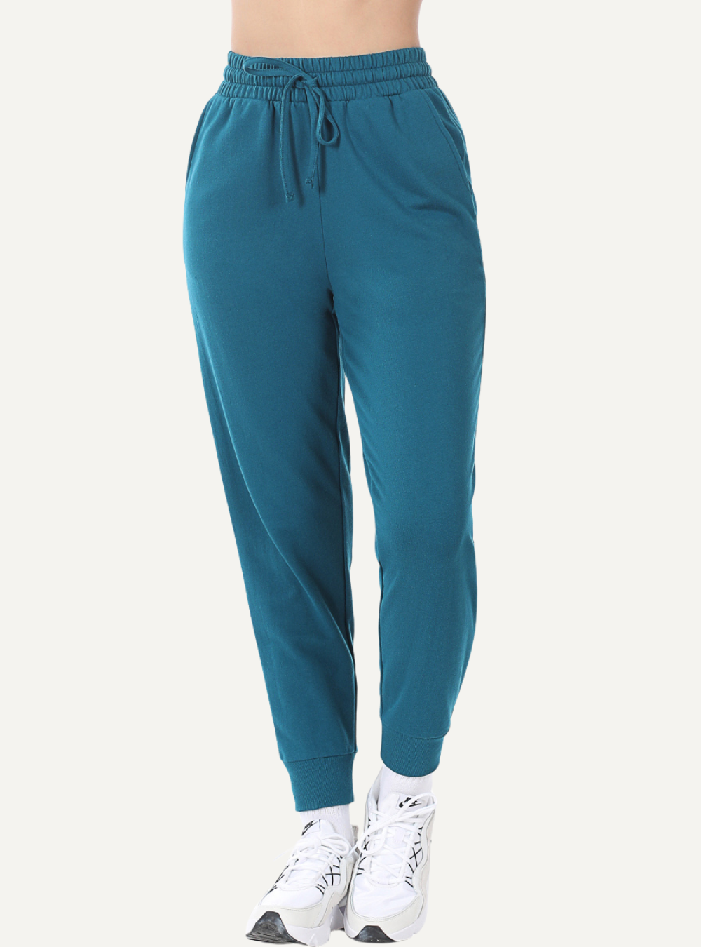 Fleece jogging pants with side pockets