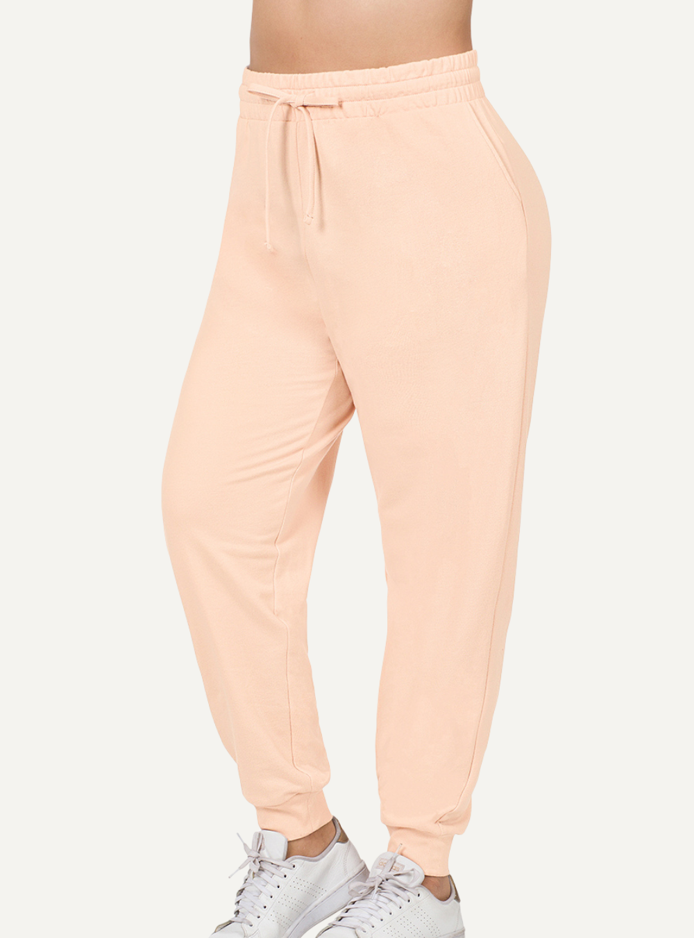 Fleece jogging pants with side pockets