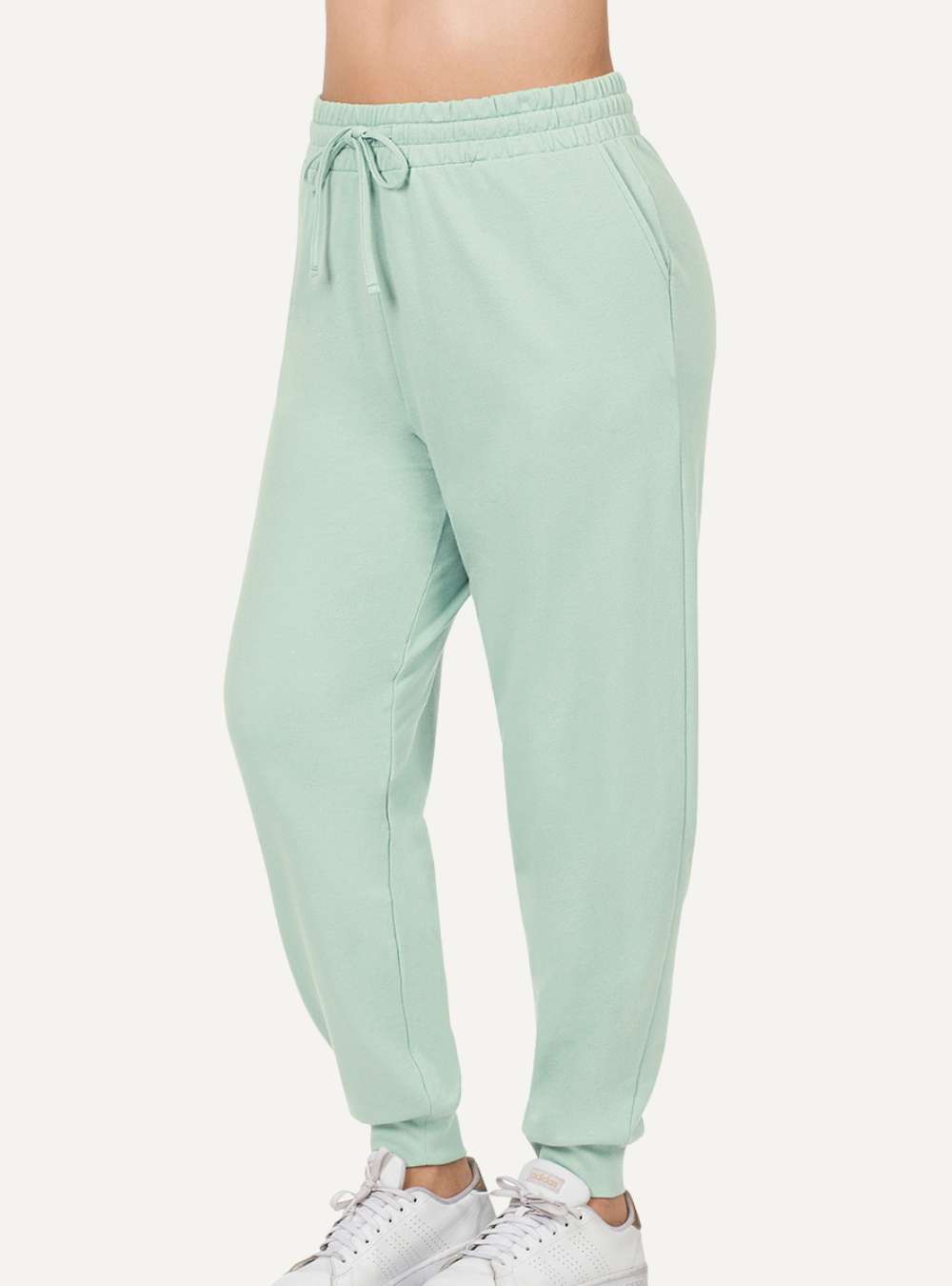 Fleece jogging pants with side pockets