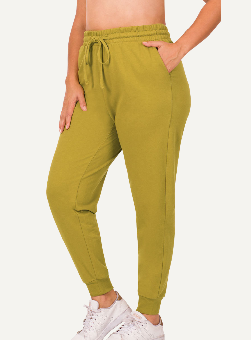 Fleece jogging pants with side pockets