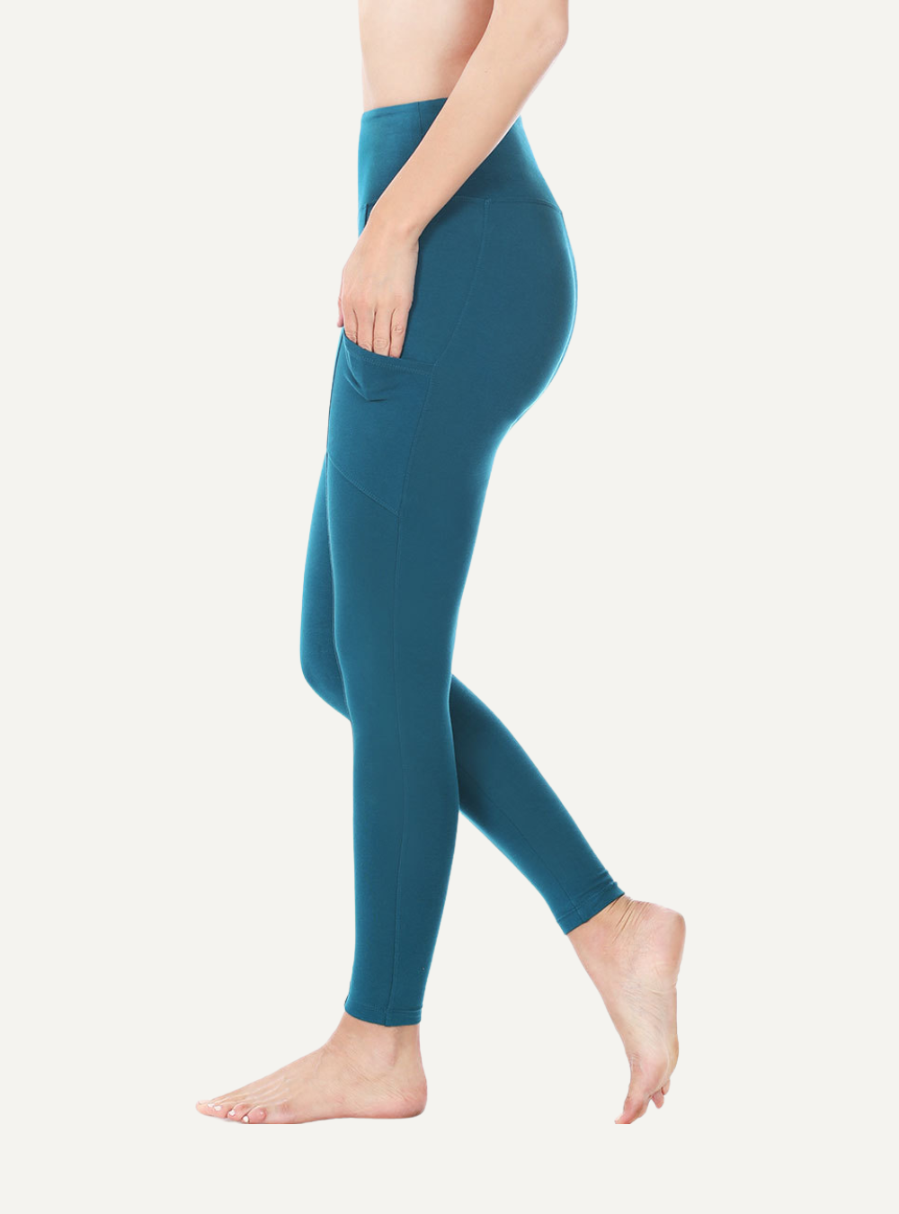 Legging en Coton à Poches Latérales – Confort et Performance