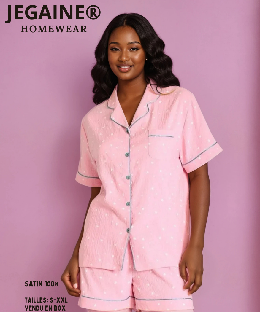 Cheetah Print Satin Pajama Set