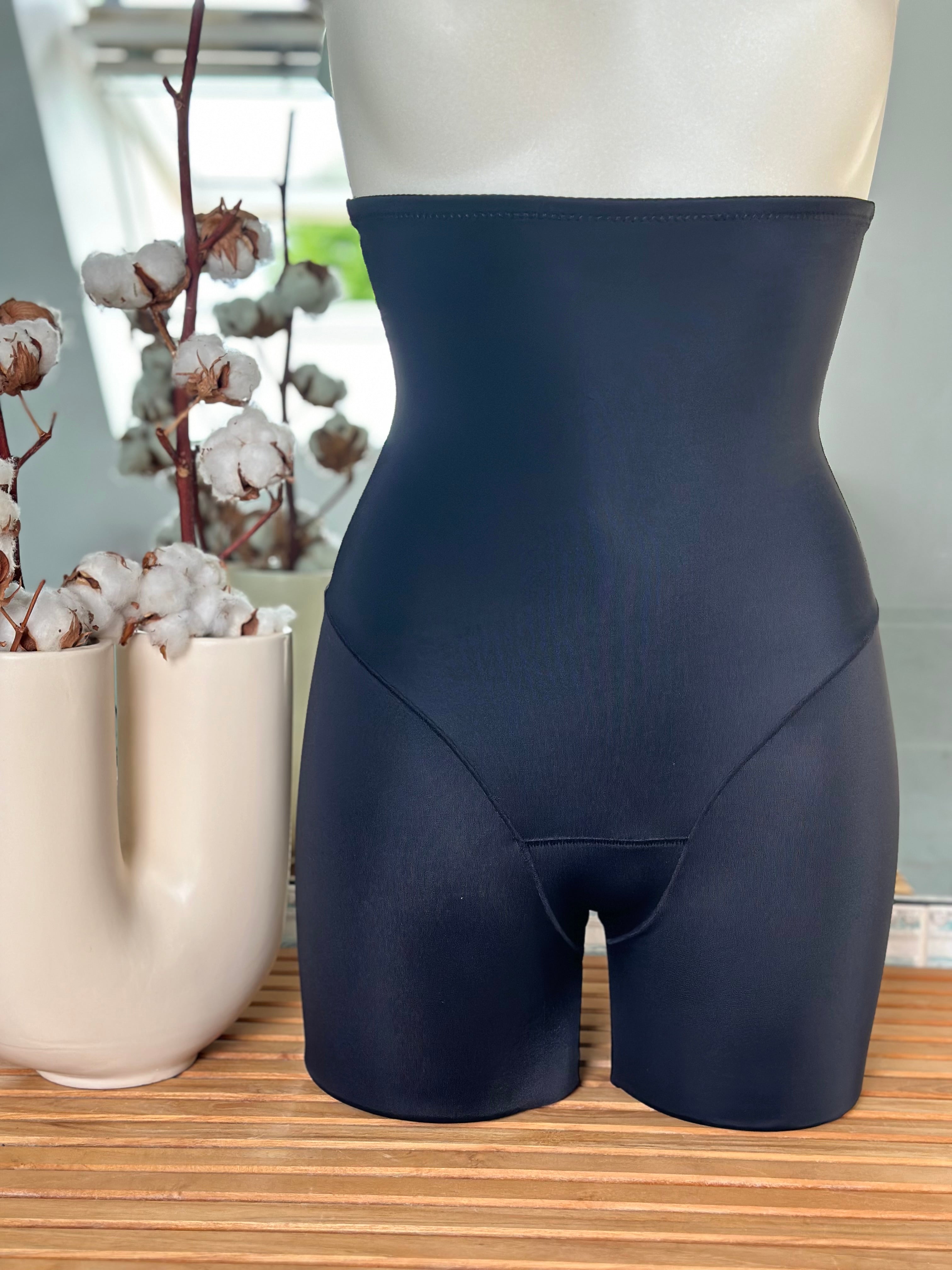 High-waisted post-surgical long shorts