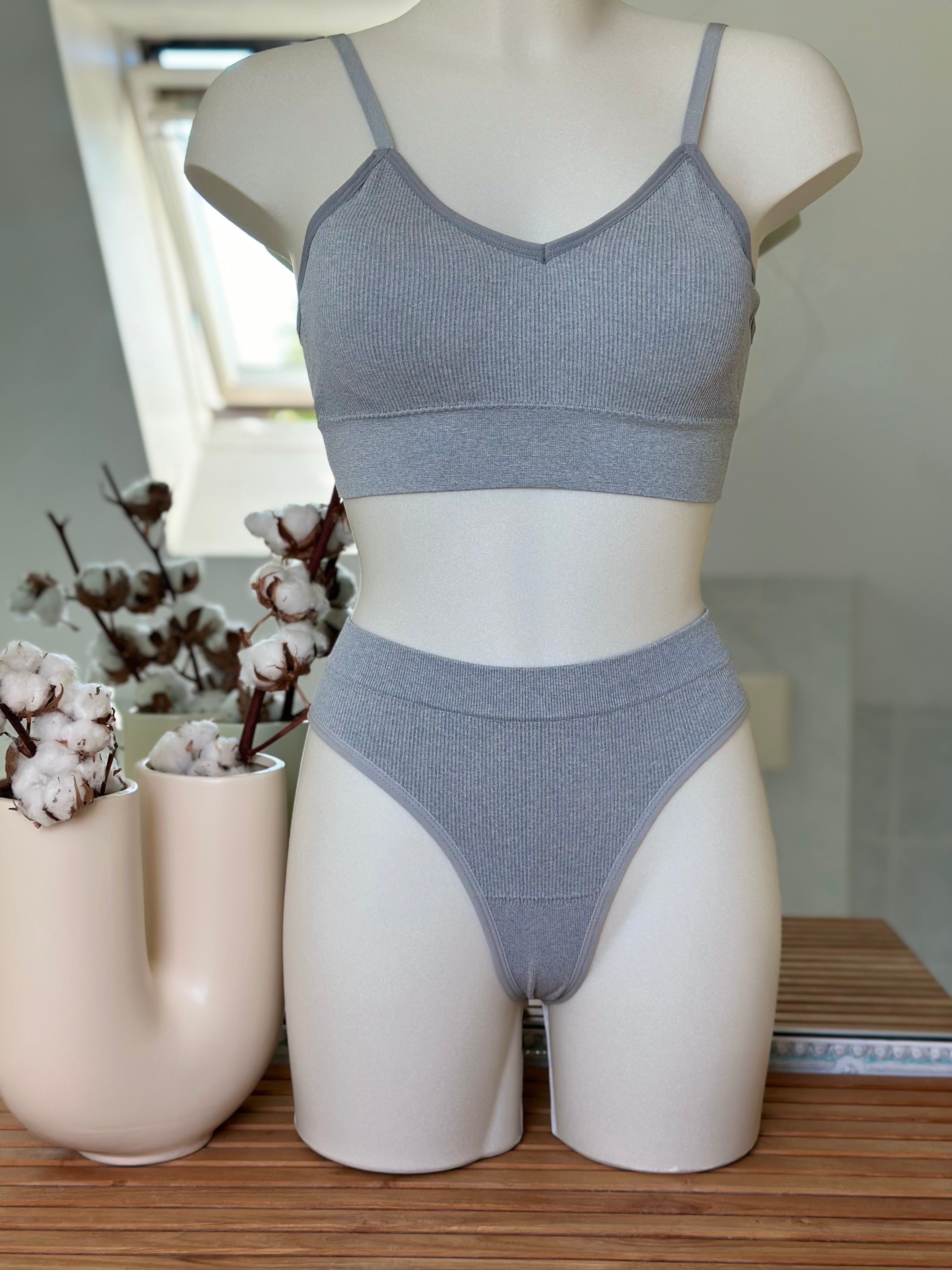 Br-Lux® Seamless Microfiber Thin Strap Bra Set