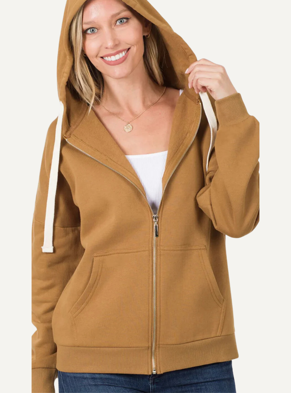 Zip-Up Hoodie with Kangaroo Pockets – Everyday Comfort