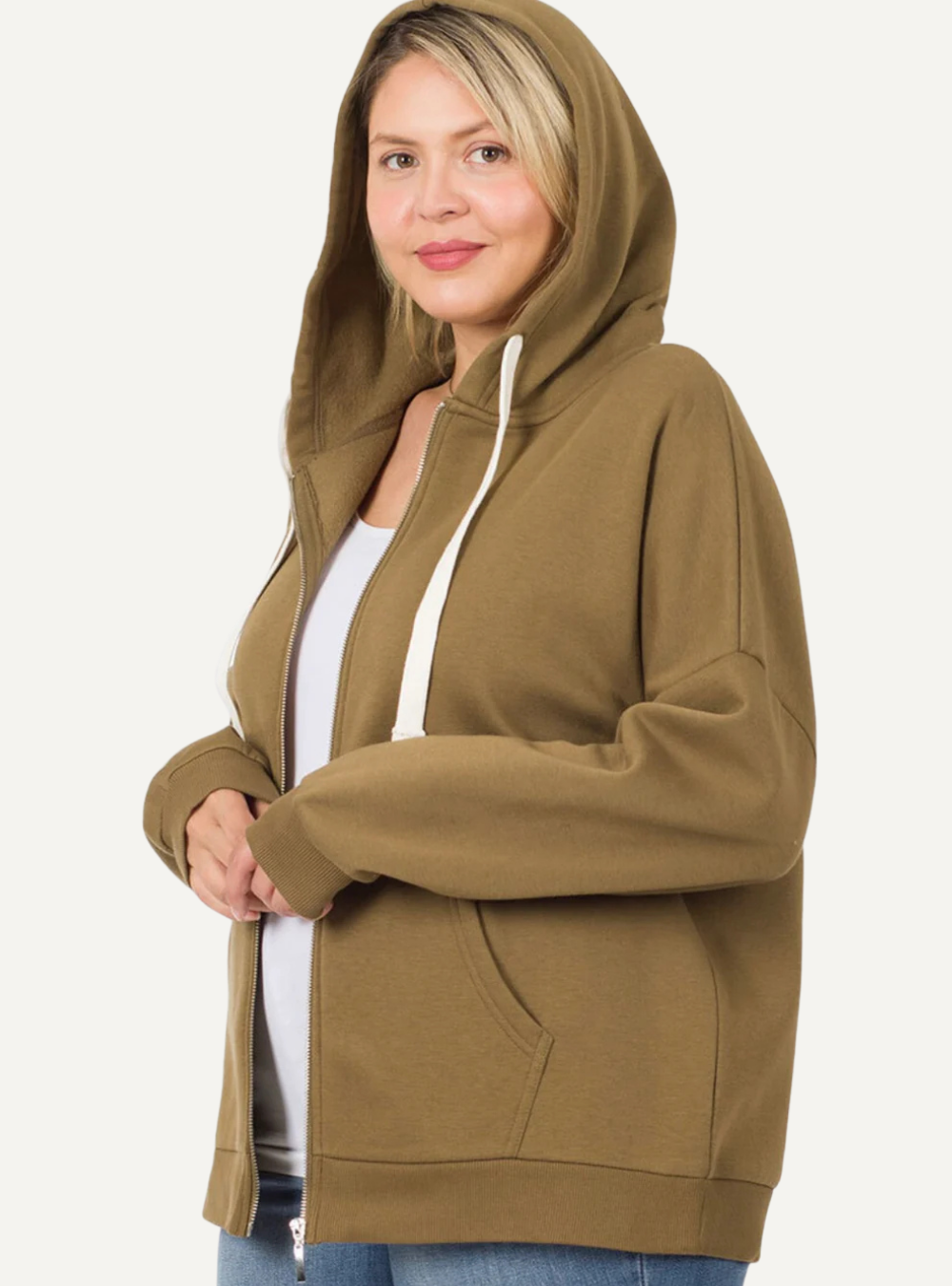 Zip-Up Hoodie with Kangaroo Pockets – Everyday Comfort