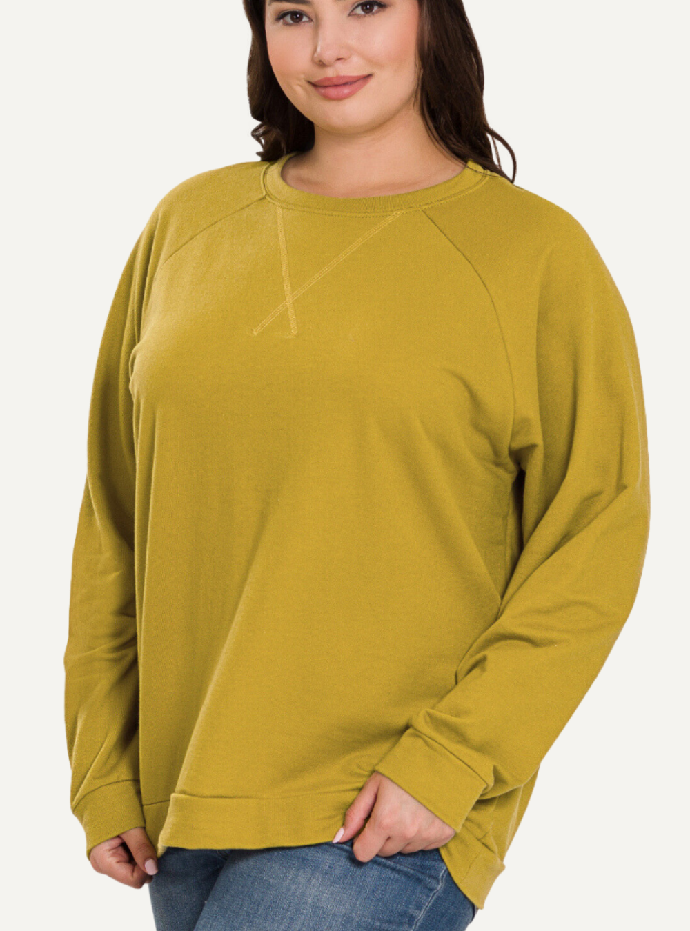 Crew Neck Fleece Sweatshirt